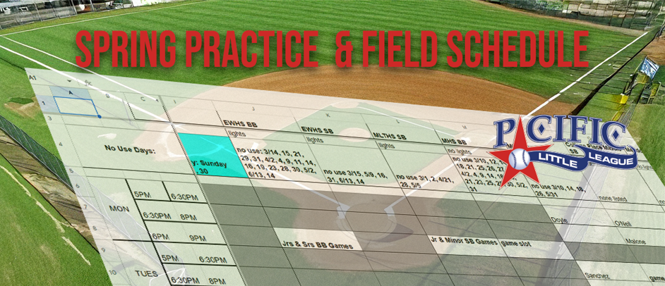 Click to view the practice and field schedule
