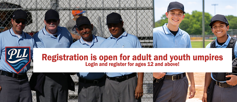 Register to be a PLL umpire (ages 12+)